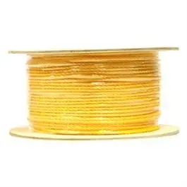 Yellow Hollow-Braid Polypropylene Rope – 1/4 Inch Diameter, 1000 Feet