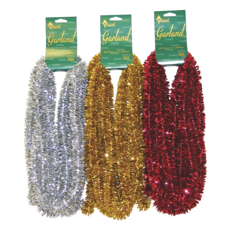 Youngcraft 15-Foot Assorted Color Deluxe Mini Trim Garland