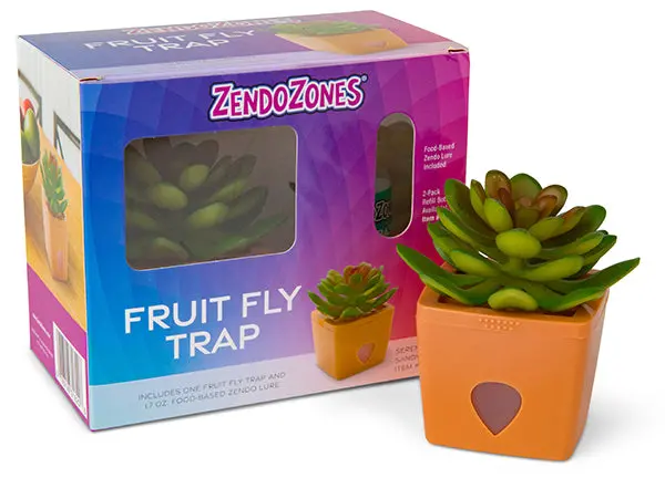 ZendoZones Serene Sandy Fruit Fly Trap for Kitchens