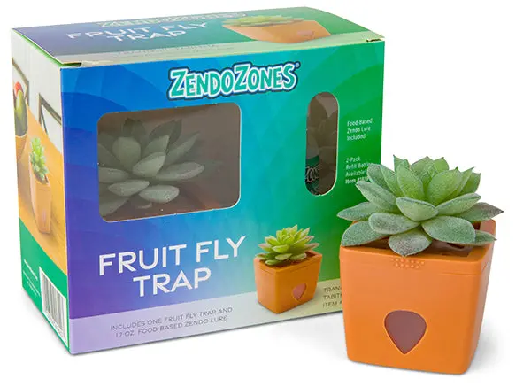ZendoZones Terracotta Fruit Fly Trap for Indoor Pest Control