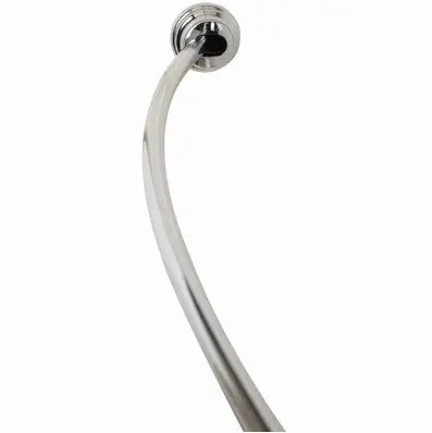 Zenith Zenna Home Adjustable Curved Shower Rod – Chrome Aluminum Finish