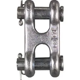 Zinc-Plated Double Clevis Connecting Link – 3/8 Inch