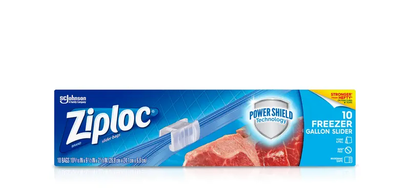 Ziploc Slider Freezer Bags – Gallon Size, Reusable Seal