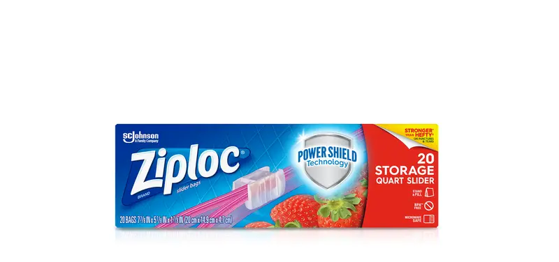 ZIPLOC Slider Storage Bags – Medium Size, Resealable
