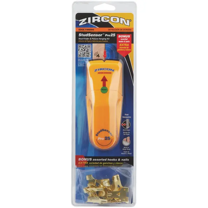 Zircon Pro25 Stud Finder with Picture Hanging Kit – Advanced Detection Tool