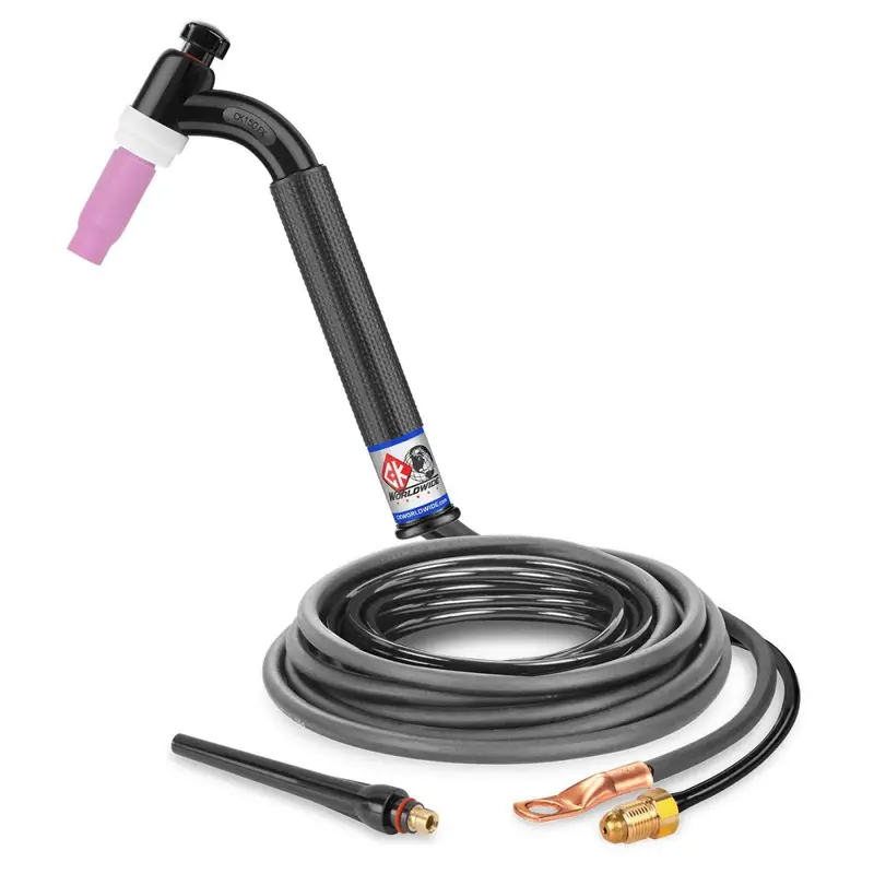 Ck Worldwide Ck1512N-Fx Flexible Tig Torch – 150A, Gas-Cooled, 12.5 Ft Cables 1