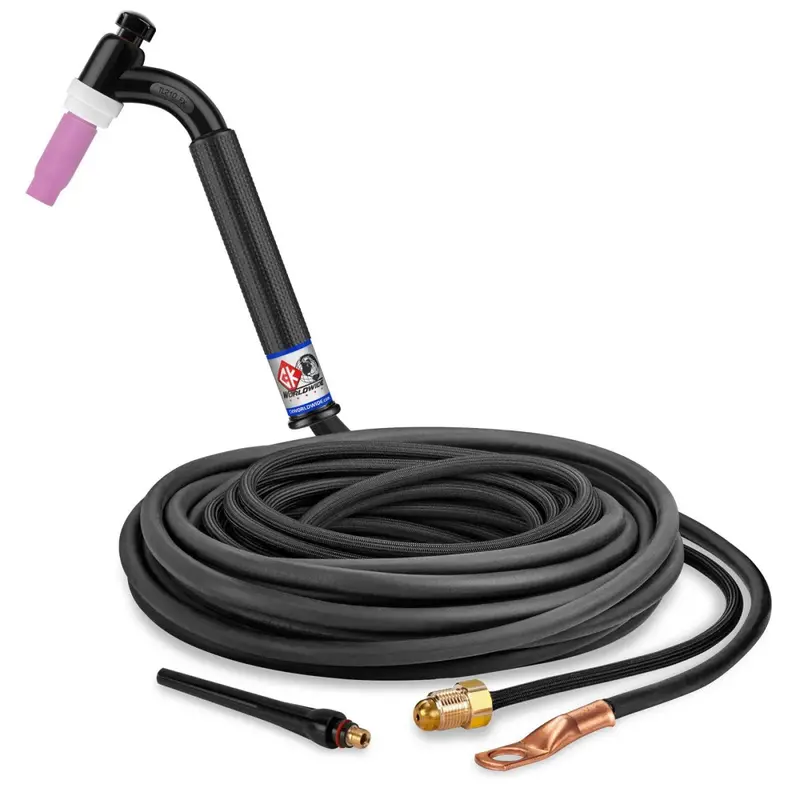 Ck Worldwide Tl2125Nsf-Fx Flex Head Tig Torch – 200A, Gas-Cooled, 12.5 Ft Superflex Cables 1