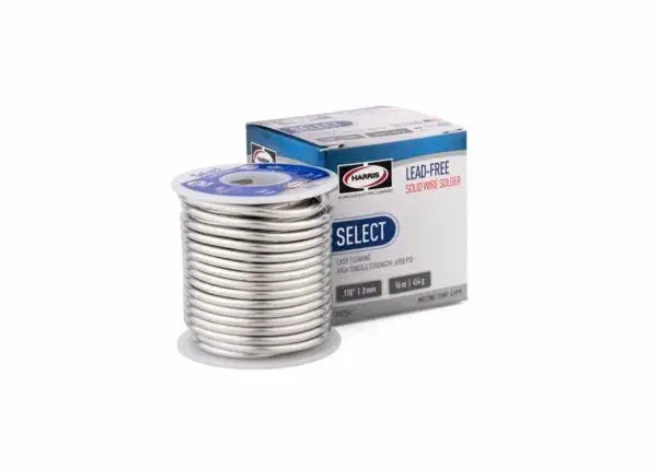 Harris 331754 Lead-Free Solid Wire Solder – 3.0 Mm Diameter, 25 Lb Box 1
